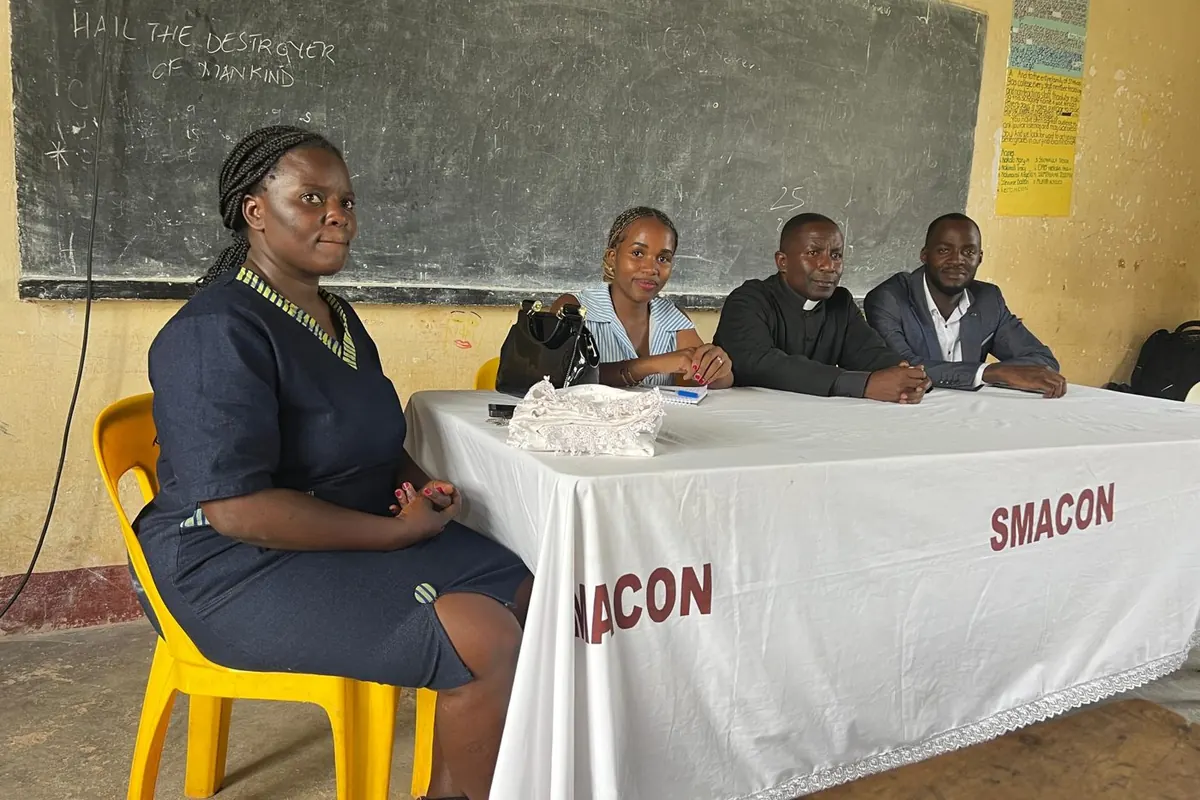 EHS team at a school health session in a classroom